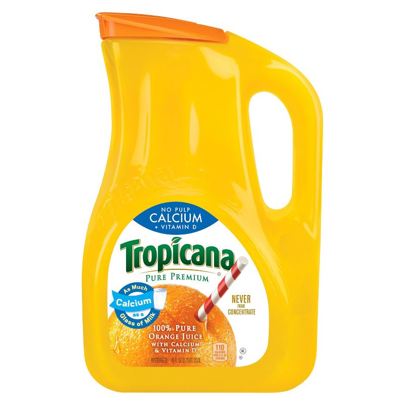 Tropicana Pure Premium No Pulp Calcium & Vitamin D 100% Pure Orange Juice - 89 fl oz