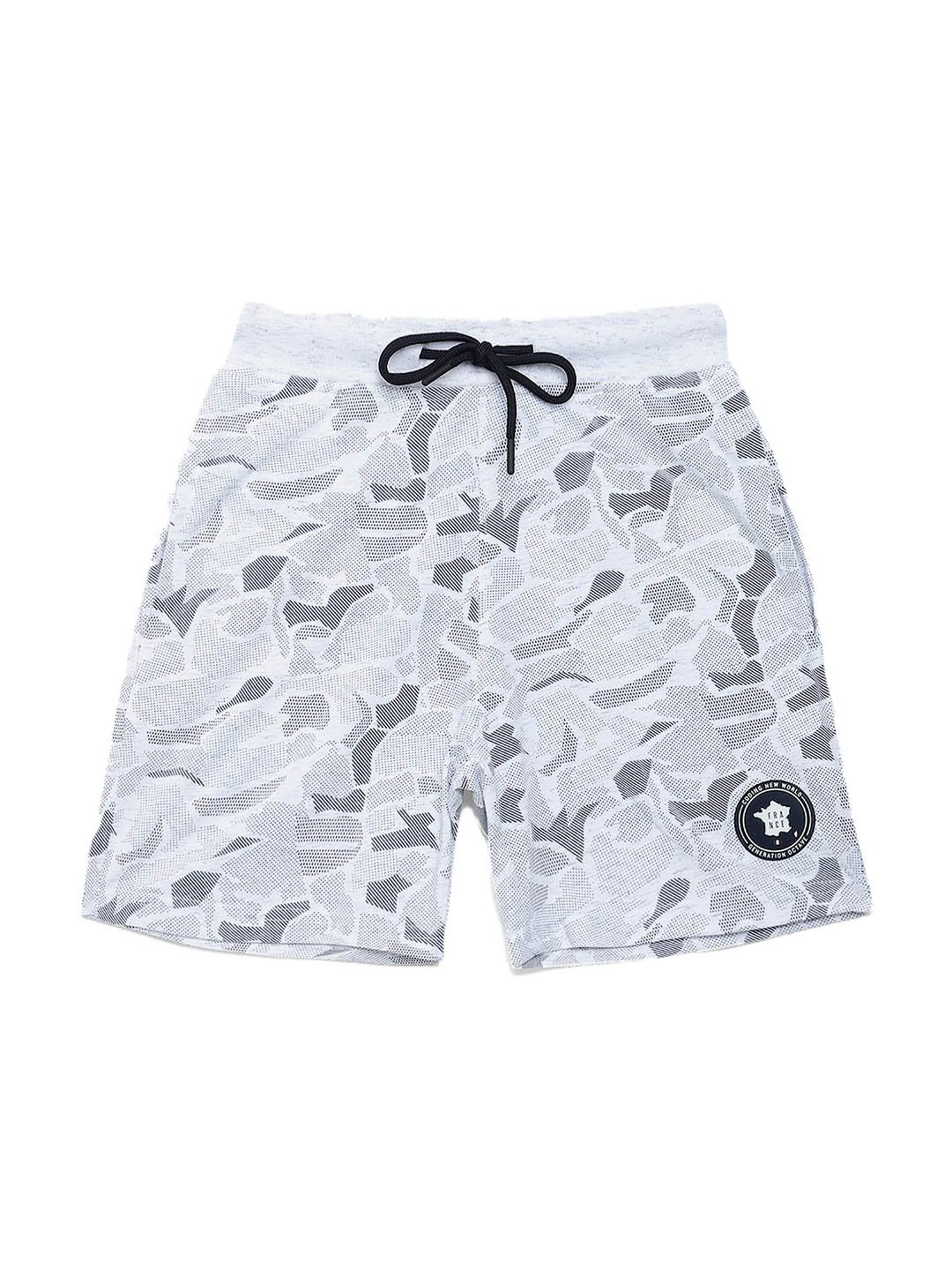 Octave Boys Grey & White Camouflage  Shorts