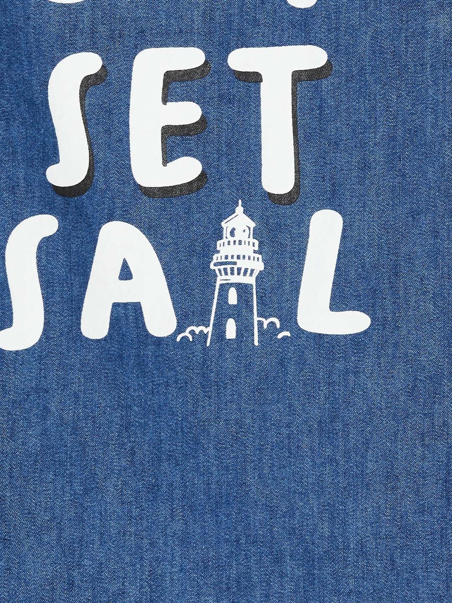 Juniors by Lifestyle Blue Cotton Printed Full Sleeves Shirt