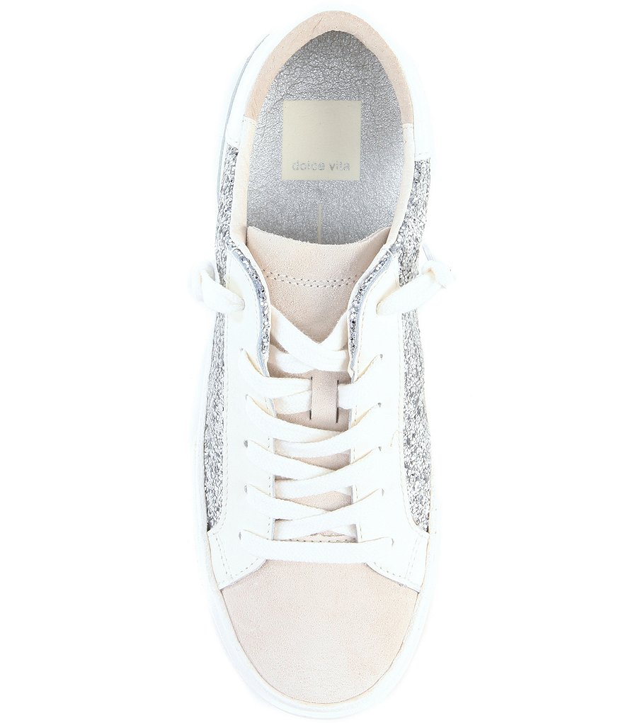Dolce Vita Zina Glitter Patchwork Detail Lace-Up Sneakers