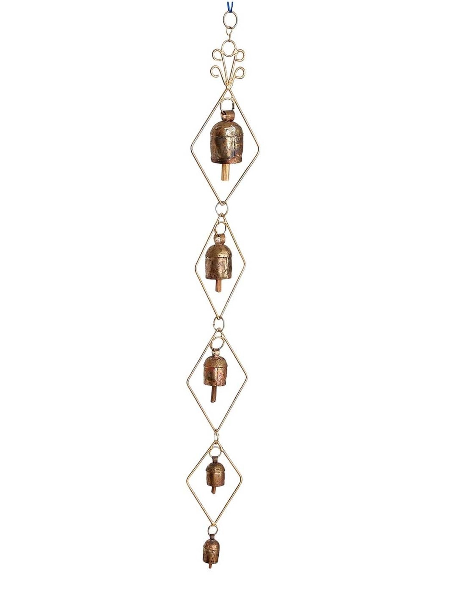 Unravel India Golden Copper Windchime - Set of 1