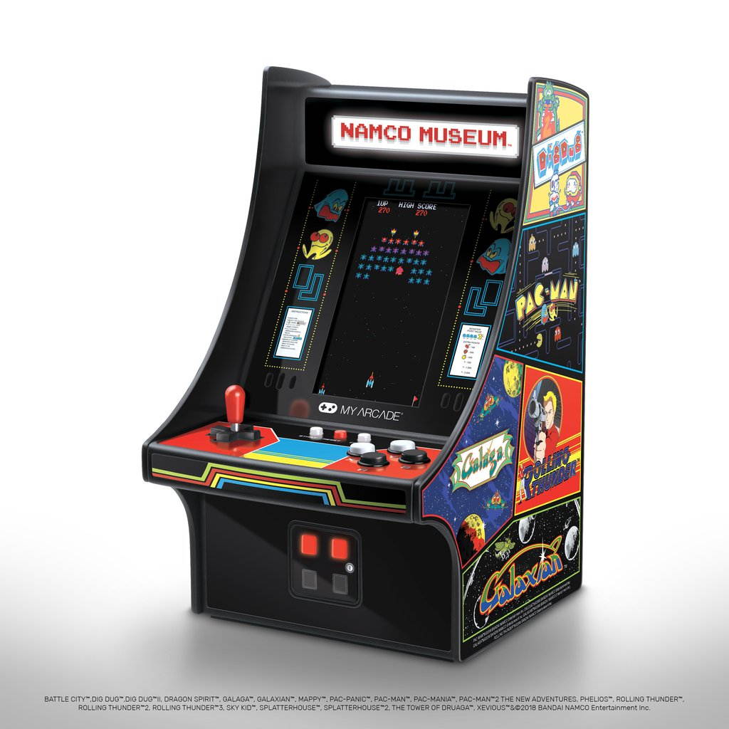 My Arcade Namco Museum Mini Player 10" Collectible Retro Arcade Machine: 20 Arcade Games: Pac-Man, Dig Dug, Galaga, Galaxian, Rolling Thunder, and more