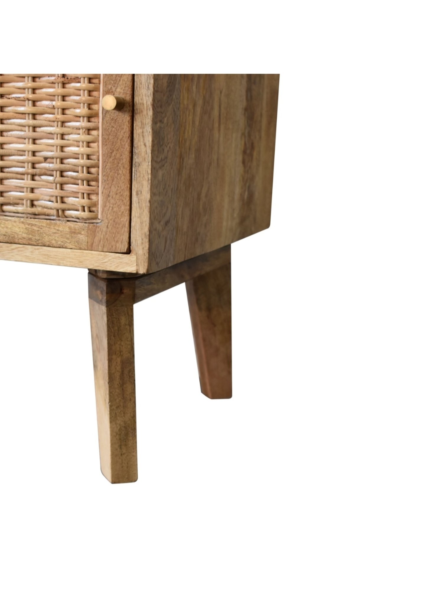 Artisan Furniture Knit Solid Brown Mango Wood Side Table