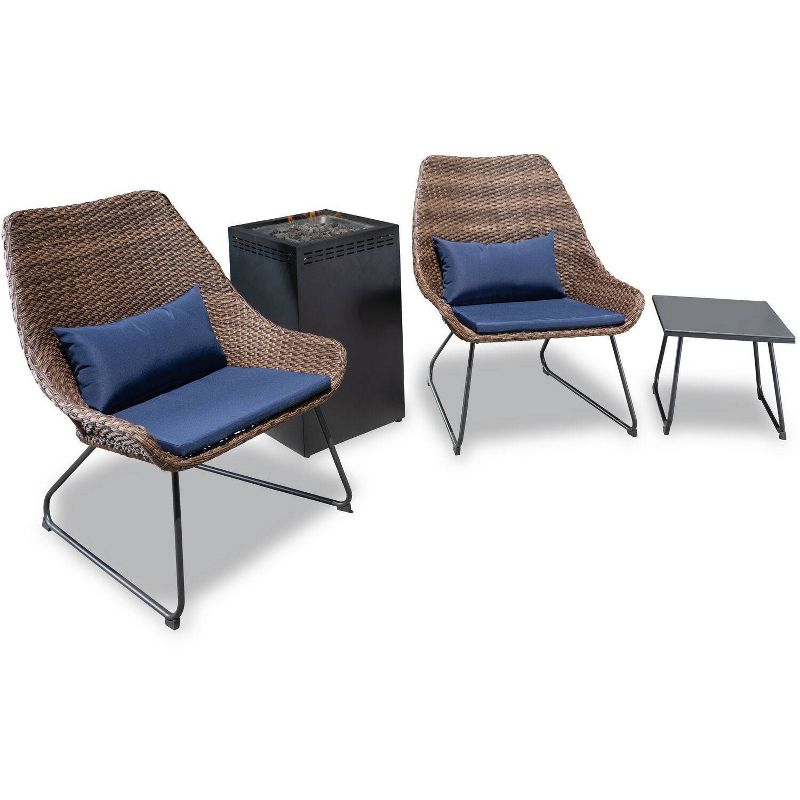 Accent 4pc Fire Pit Seating Set Navy - Hanover