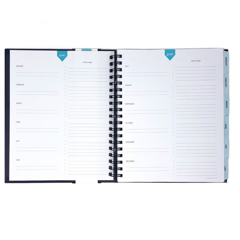 Undated Planner 8" X 10" Navy Mini Stripes - Kahootie Co