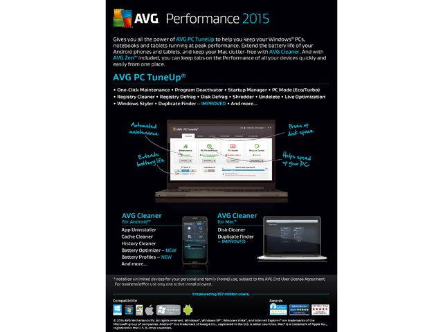 AVG Performance 2015 - Unlimited Devices / 1 Year