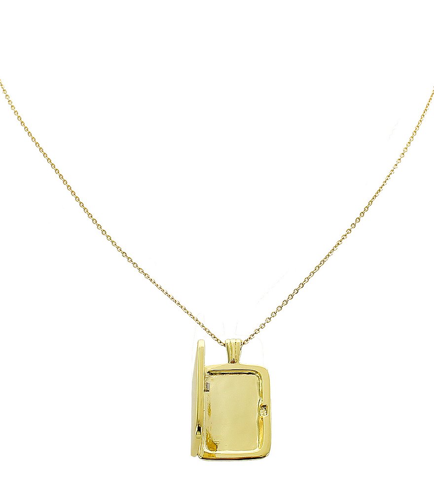 Panacea Smooth Gold Locket Necklace