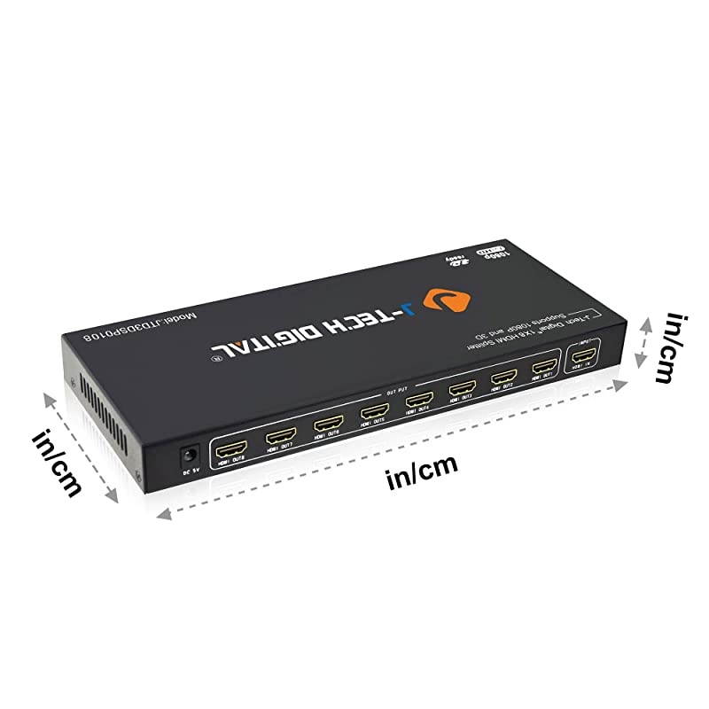 JTD3DSP0108 8Port HDMI v13 1Input 8Output 1x8 1080P HDMI Splitter