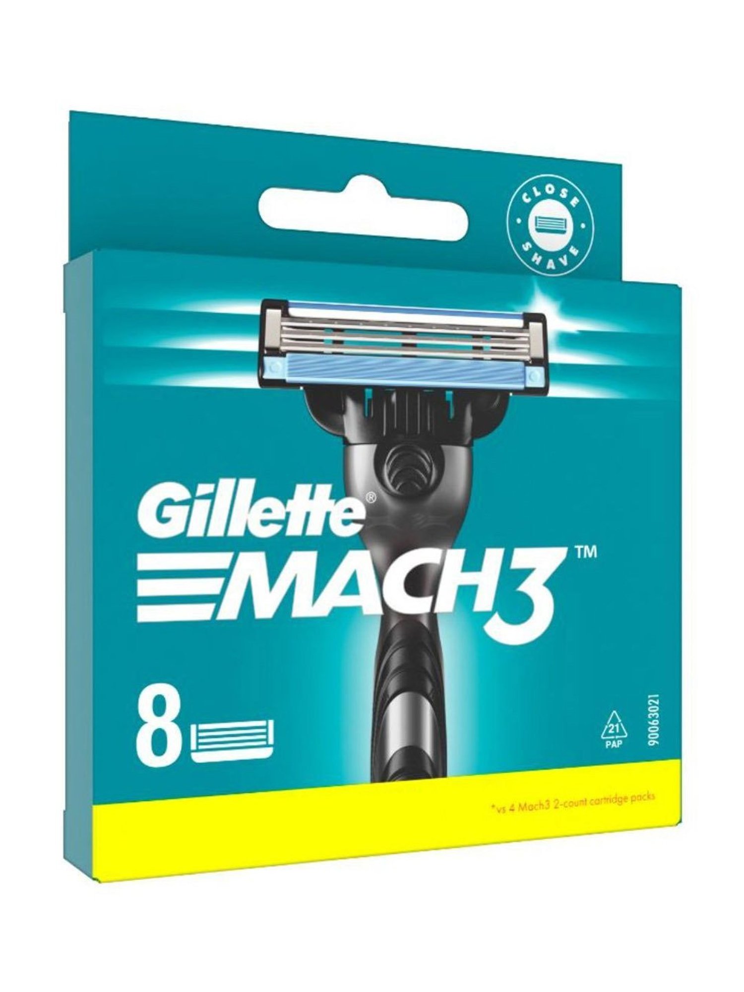Gillette Mach 3 Manual Shaving Razor Blades Cartridge - Pack of 8