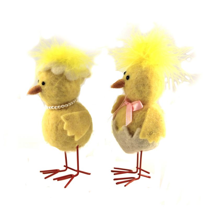Easter 5.5" Fancy Chicks Egg Spring Bird  -  Decorative Figurines