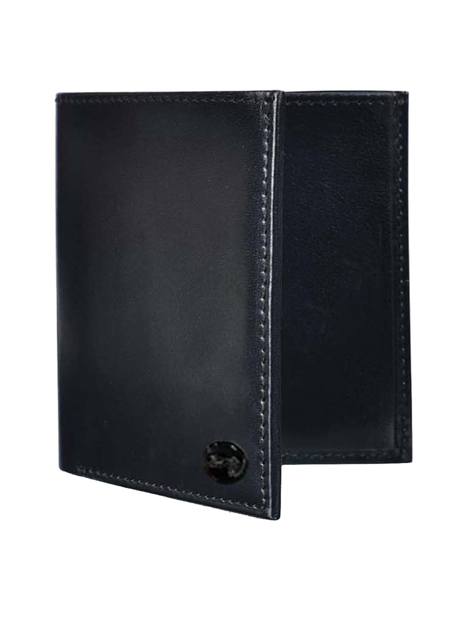 BELWABA Black Casual Leather Bi-Fold Wallet for Men