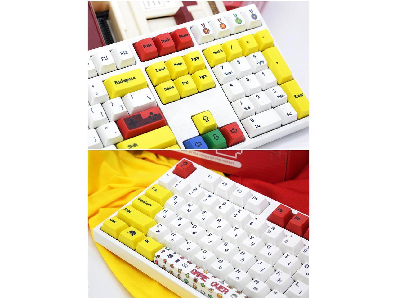 Varmilo Original Height 108Keycaps Set for Mechanical Gaming Keyboard, 1.3mm Thickness-KEYCAPS ONLY( Pixel Theme)