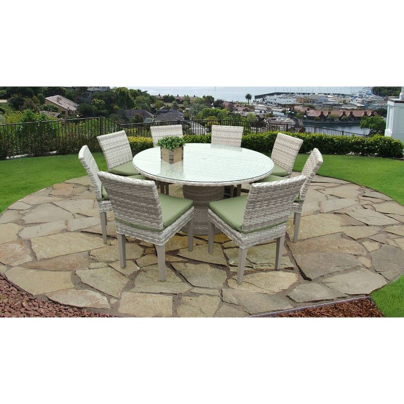 Fairmont 9pc Patio Dining Set - Cilantro - TK Classics