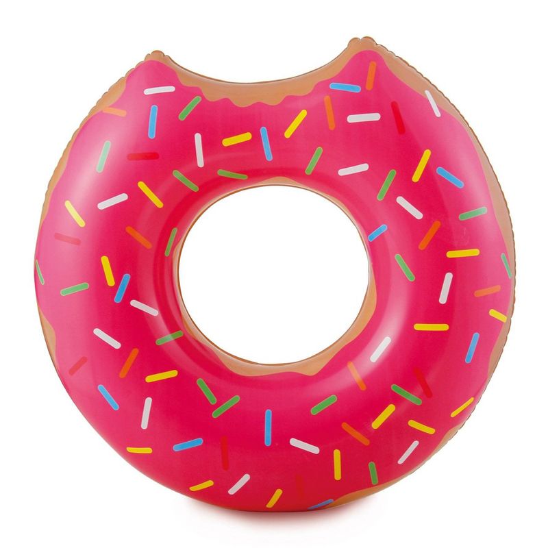 4 Summer Waves Chocolate or Strawberry Pink Donut Inflatable Swimming Pool Float