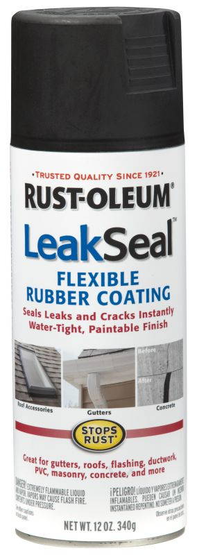 Rust-Oleum Rubber Coating Flexible Paintable Finish 12 oz. Black 265494