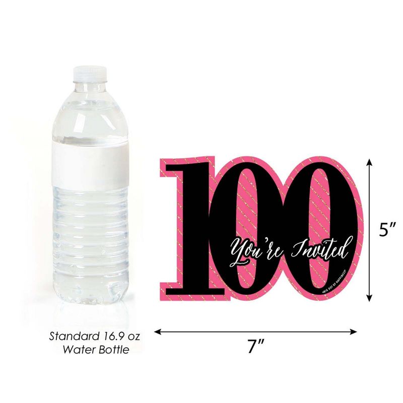 Big Dot of Happiness Adult 70th Birthday - Gold - Shaped Fill-In Invitations - Birthday Party Invitation Cards with Envelopes - Set of 12