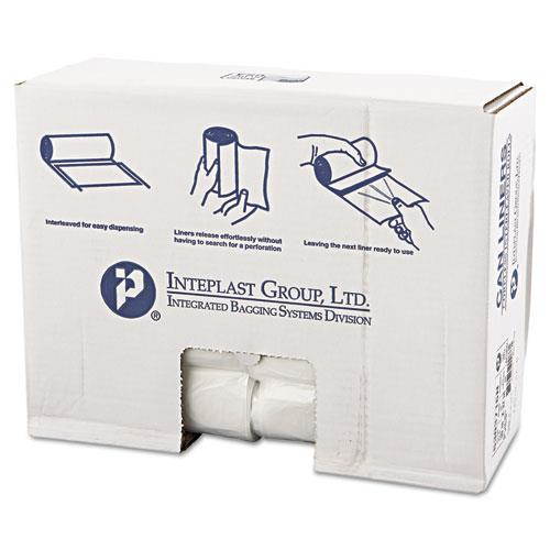 Inteplast Group S303716N High-Density Can Liner, 30 x 37, 30gal, 16mic, Clear, 25/Roll, 20 Rolls/Carton, 1 Carton