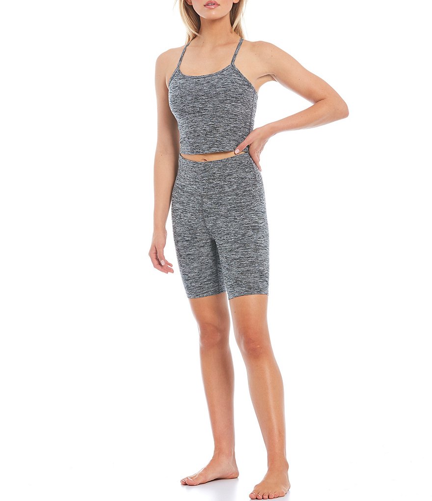 Jasmine & Ginger Seamless Jersey Knit High Rise Coordinating Lounge Biker Shorts