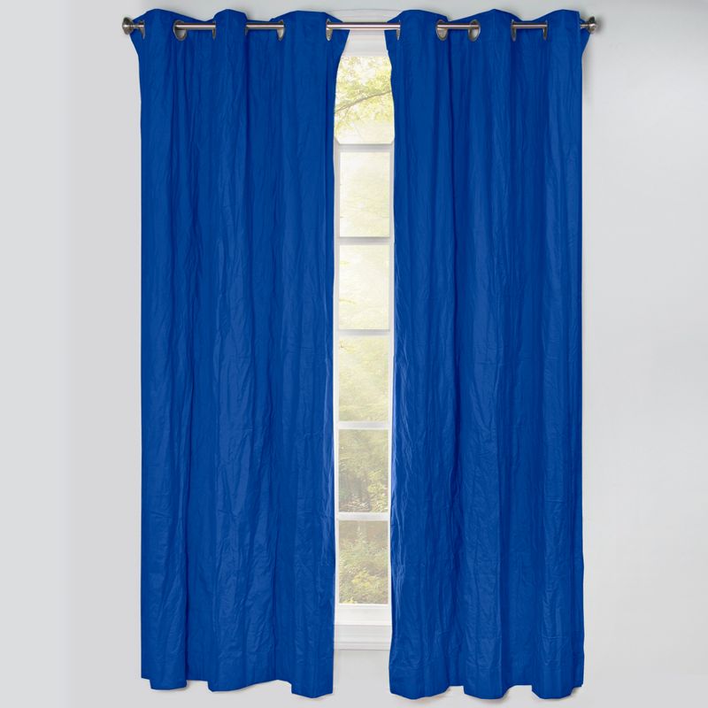 Red Solid 84" Rod Pocket Single Curtain Panel - Leaning Linens
