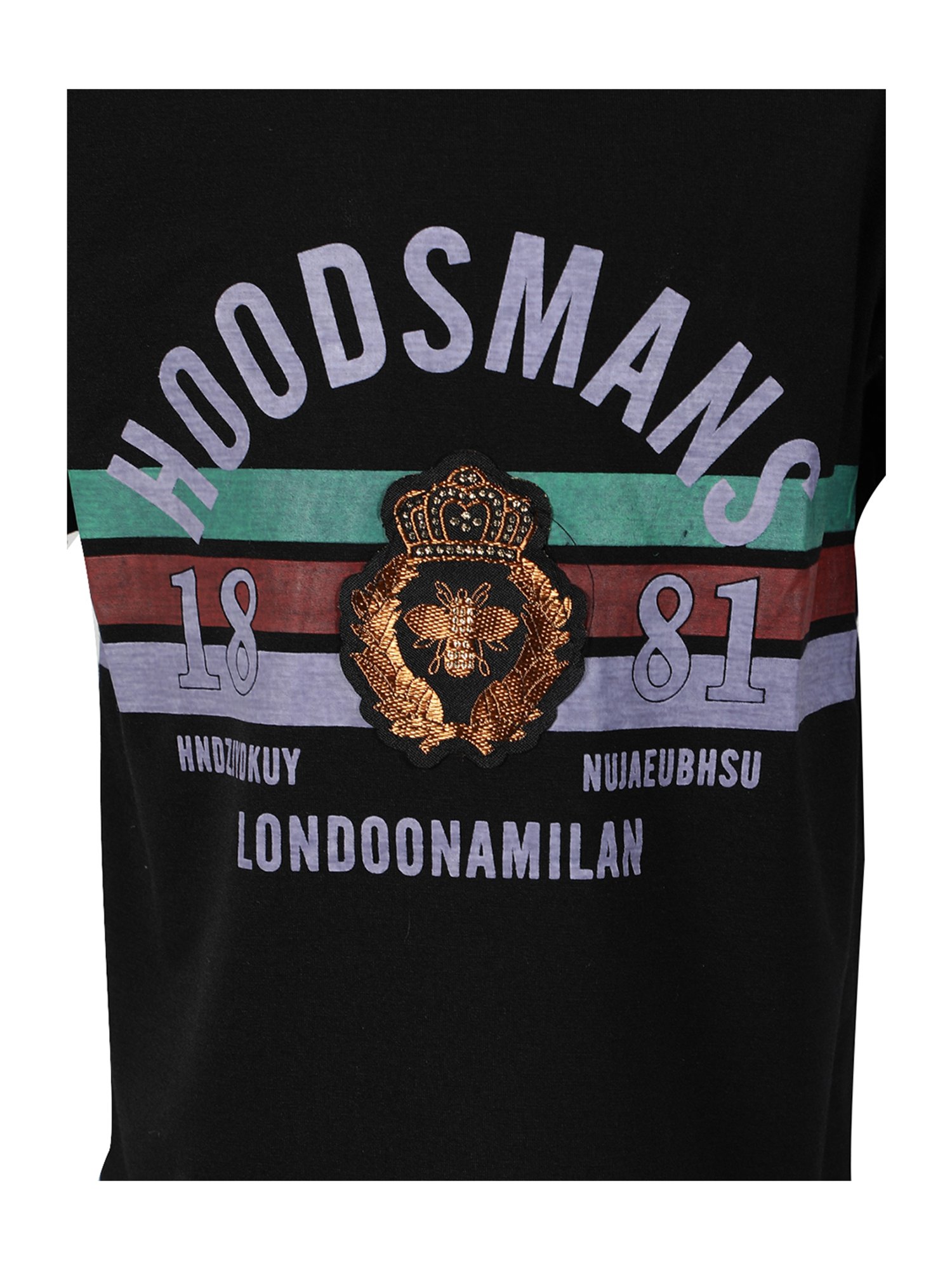 Passion Petals Kids Black Cotton Printed T-Shirt