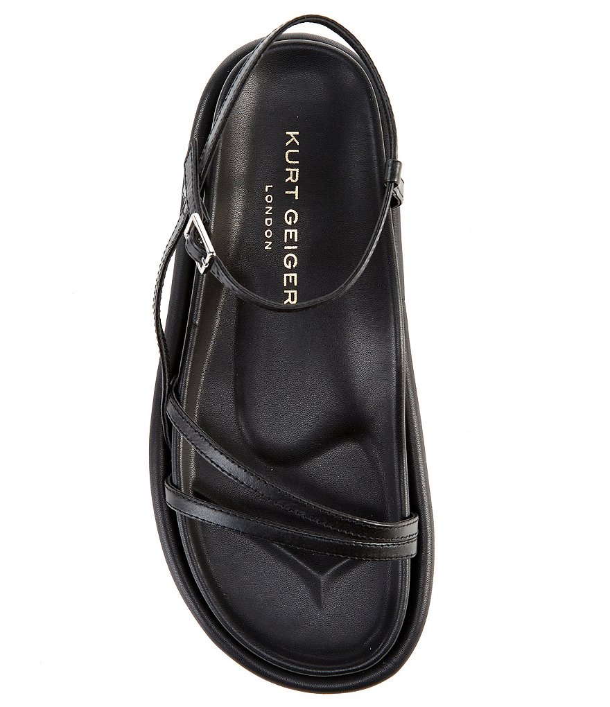 Kurt Geiger London Orson Strappy Leather Footbed Sandals