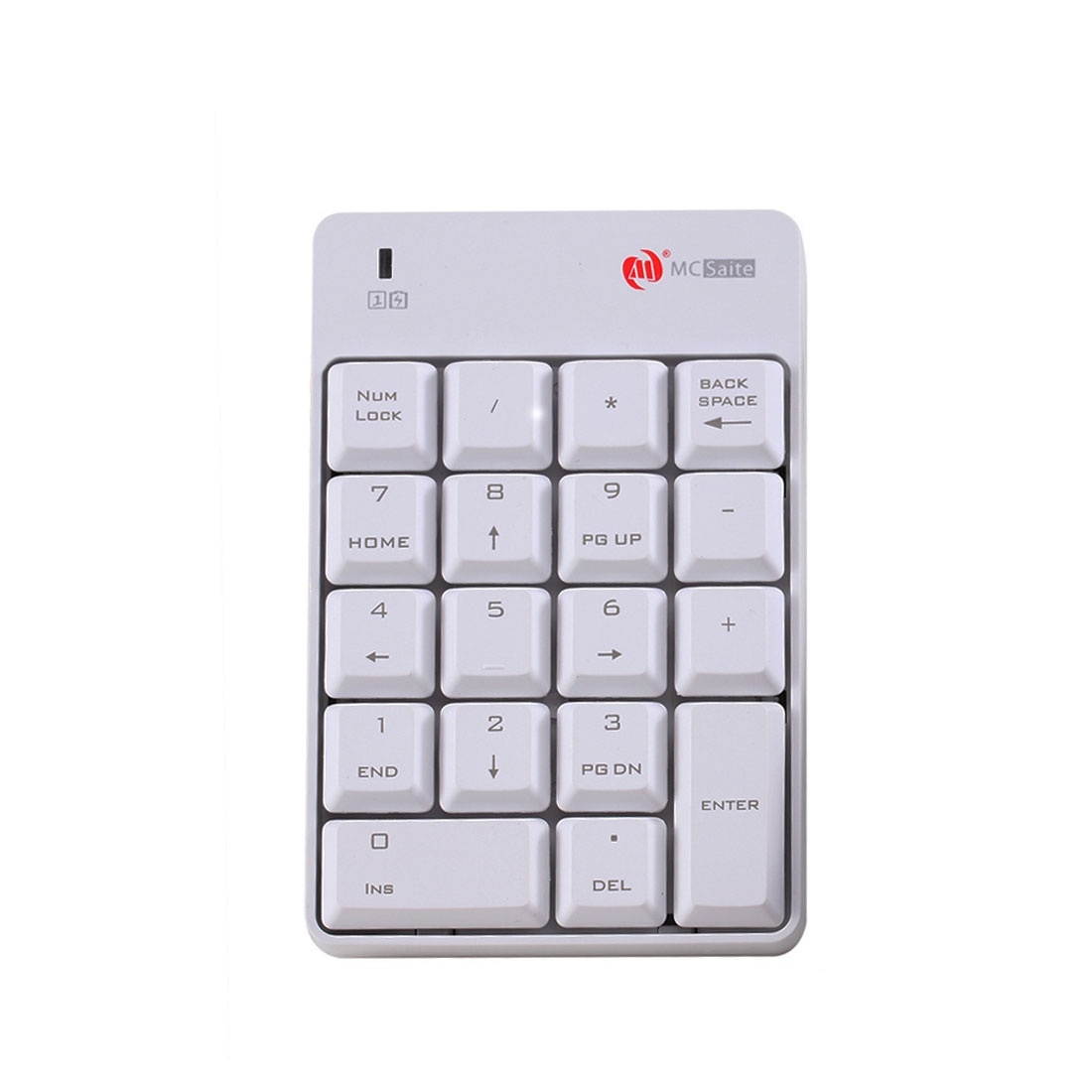 SK-51AG 2 in 1 2.4G USB Numeric Wireless Keyboard  & Mini Calculator Laptop Desktop PC(White)