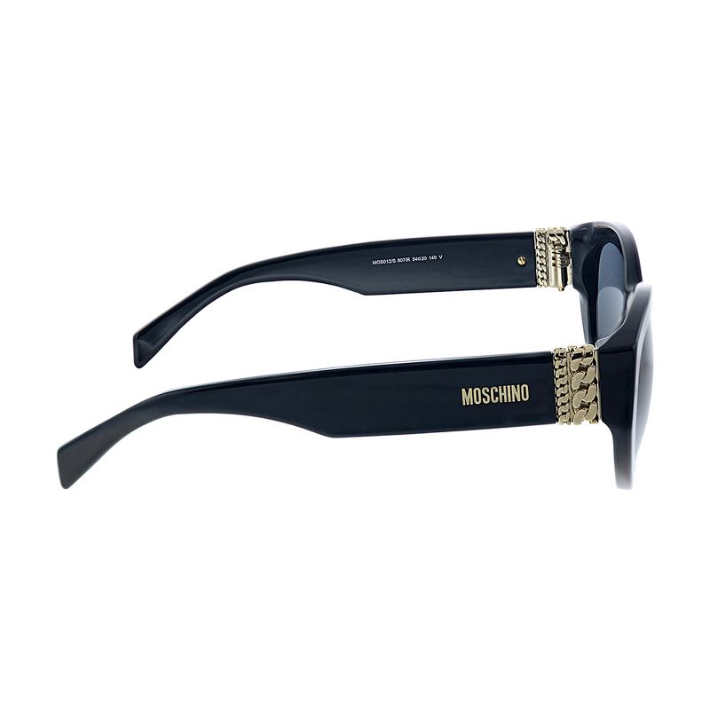 Moschino MOS 012S 807 IR Womens Oval Sunglasses Black 54mm