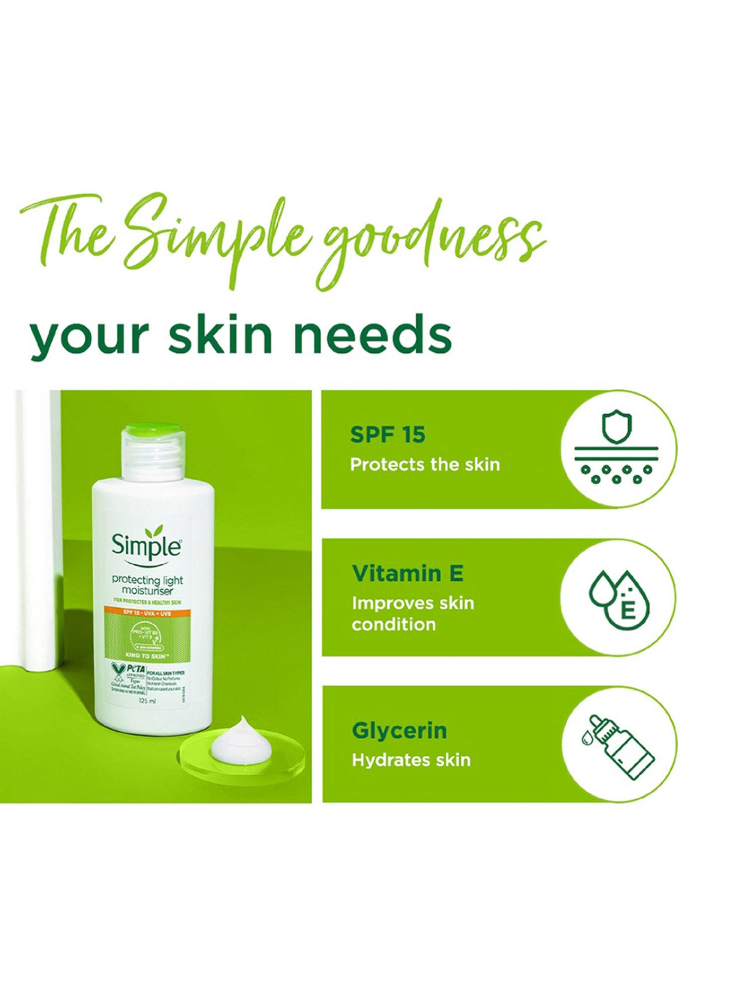Simple Kind To Skin Protecting Light Moisturiser - 125 ml