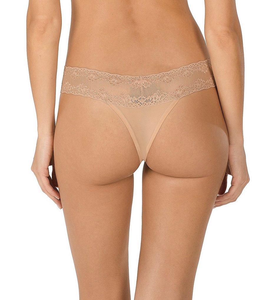 Natori Bliss Perfection Lace Trim Thong 3-Pack