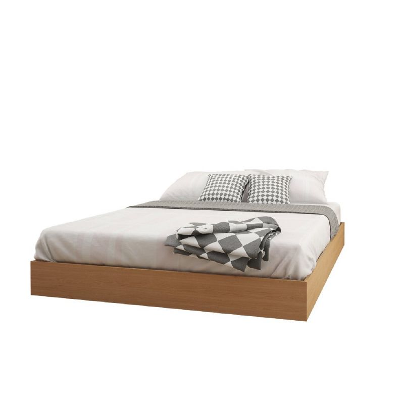 2pc Stockholm Platform Bed and Headboard Queen Natural Maple - Nexera