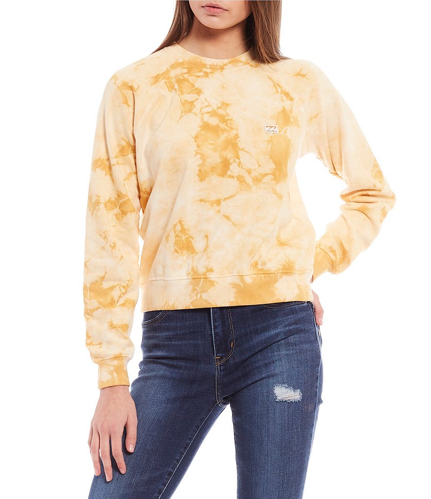 Billabong Long-Sleeve Sun Shrunk Tie-Dye Terry Sweatshirt