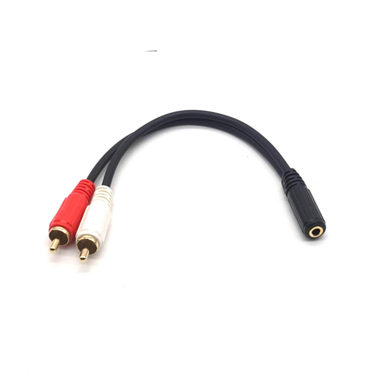 Plugadget RCA Cable Stereo Audio Video Adapter 3.5mm Cable Double Female Jack To 2RCA Male Socket 3.5 Y Plug Converter