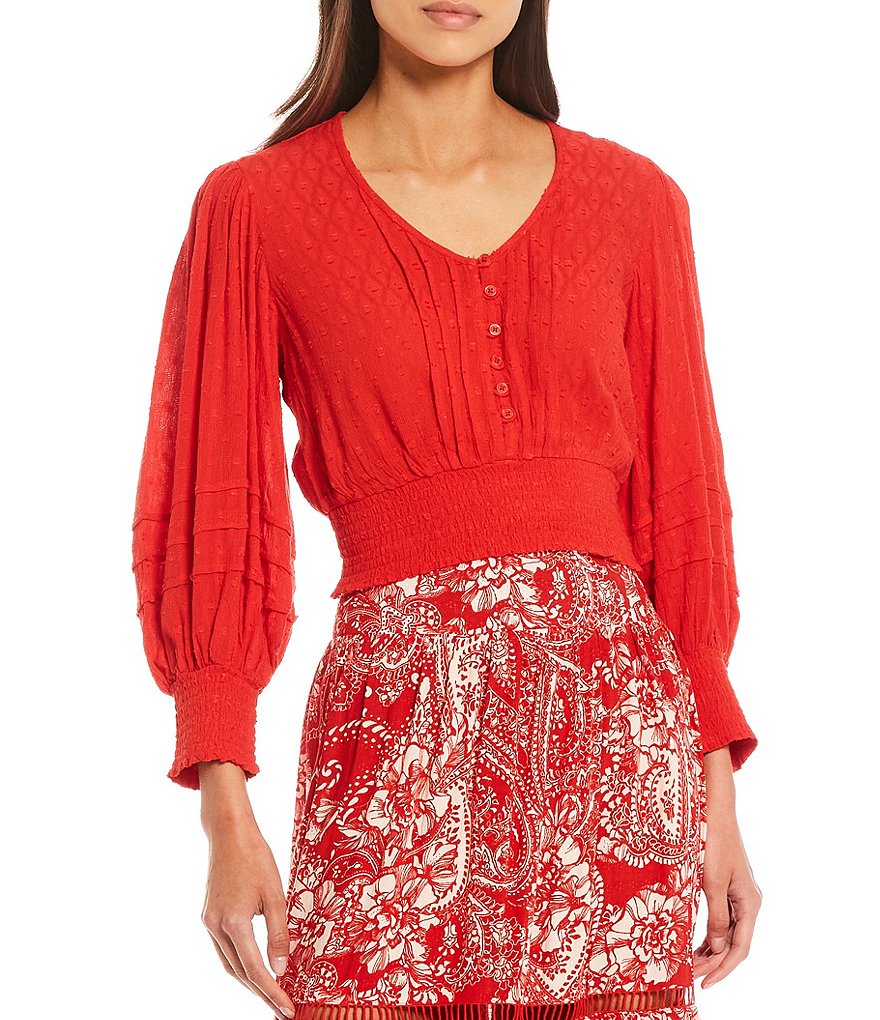 B.O.G. Collective Vivienne V-Neck Long Sleeve Top