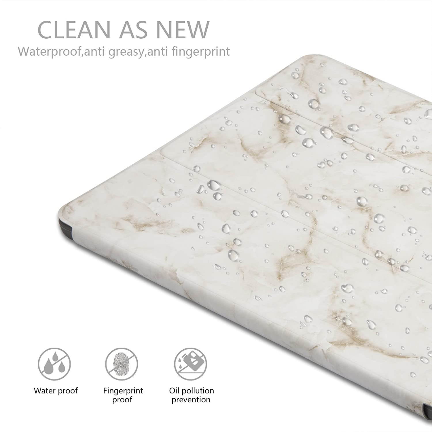 Dteck iPad 9.7 inch 2018 2017/iPad Air 2/iPad Air Case with Pencil Holder,Lightweight Soft TPU Back Trifold Stand Cover with Auto Wake/Sleep for Apple iPad 2018/2017 9.7 Inch,iPad Air 2/1,Gray