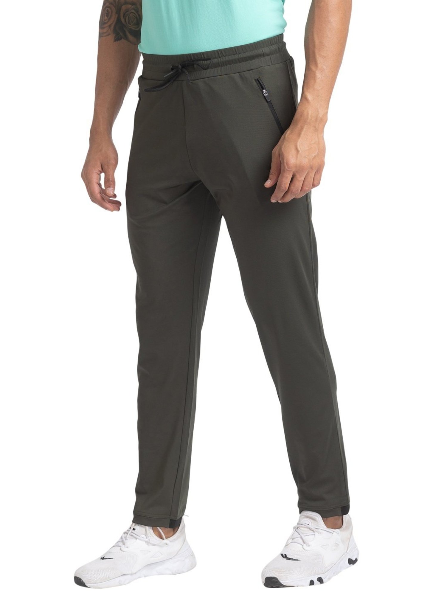 Basics Green Jogger Track Pant