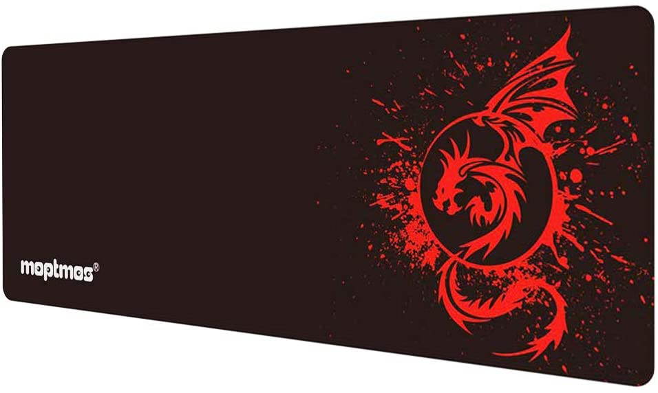 Large Mouse Pad Extended Speed Gaming Mouse Pad Fly Dragon Mouse Pad Gamer Office Computer Mouse Mat (A-Red)