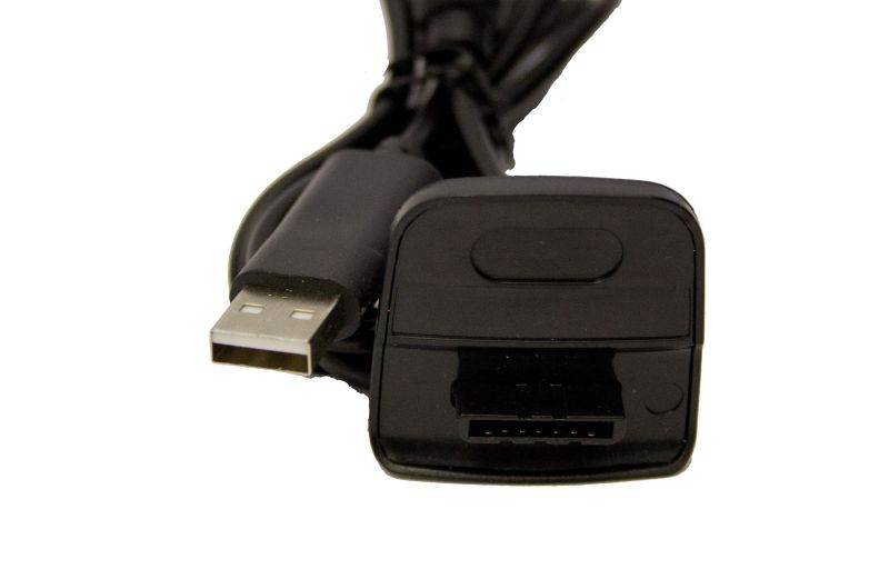 XBox 360 Controller Play and Charge Cable Replacement - Black - by Mars Devices
