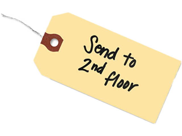 Avery Double Wired Shipping Tags 13pt. Stock 4 1/4 x 2 1/8 Manila 1 000/Box