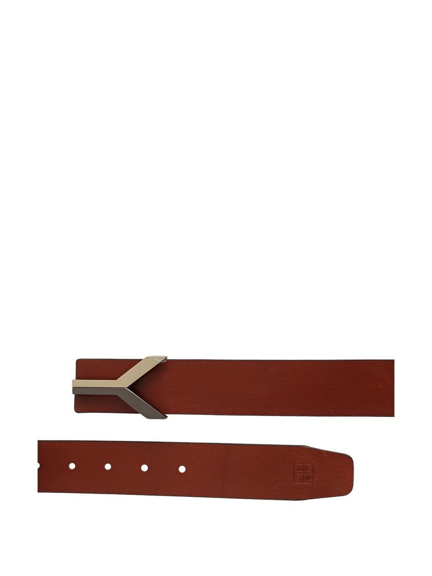 Fossil Julian Black Leather Solid Waist Belt