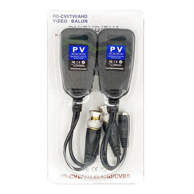 1 Pair 12-36VDC/AC Passive CCTV Coax BNC Video Power Balun Transceiver to RJ45 Connector
