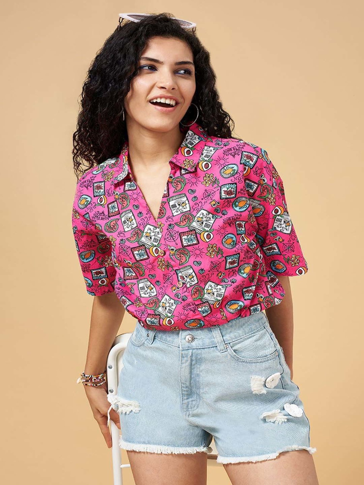 Nino Bambino Multicolor Printed Long Shirt