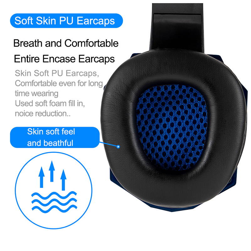 SpeedSpider Professional Led Light Gamer Headset for Computer PS4 Gaming Headphones Adjustable Bass Stereo PC Wired Headset With Mic