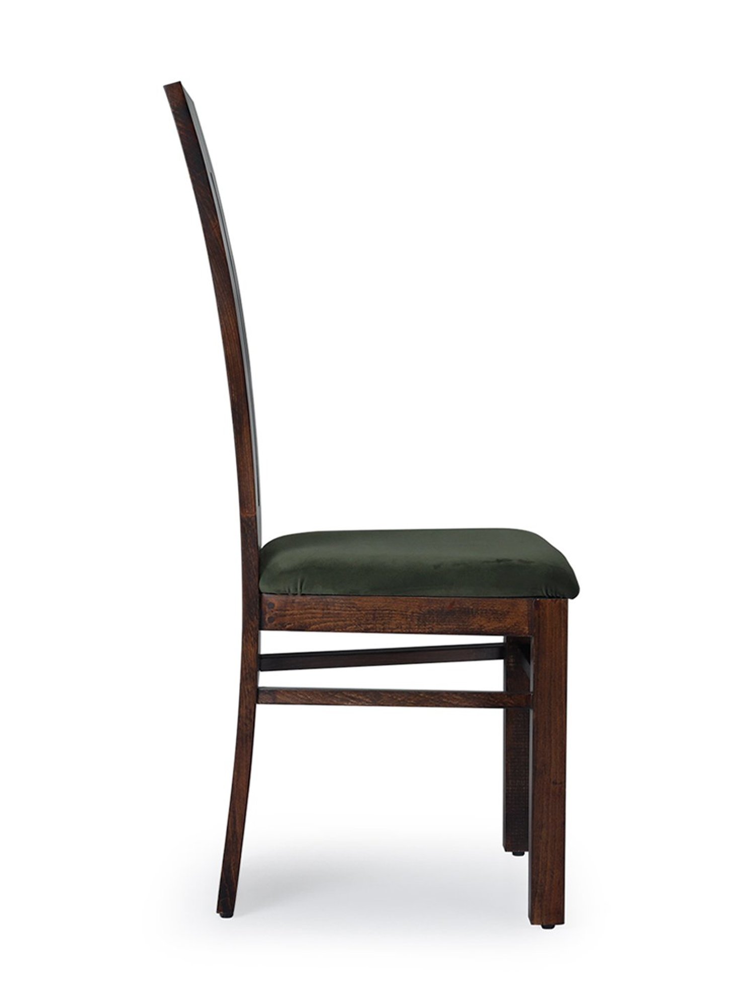 Durian Eva Walnut & Olive Green Wood 2 Seater Dining Chair