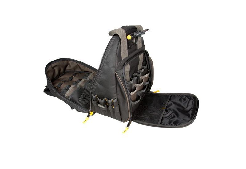 CLC L255 Tech Gear 53-Pocket Dual Compartment LED Lighted Tool Storage Backpack