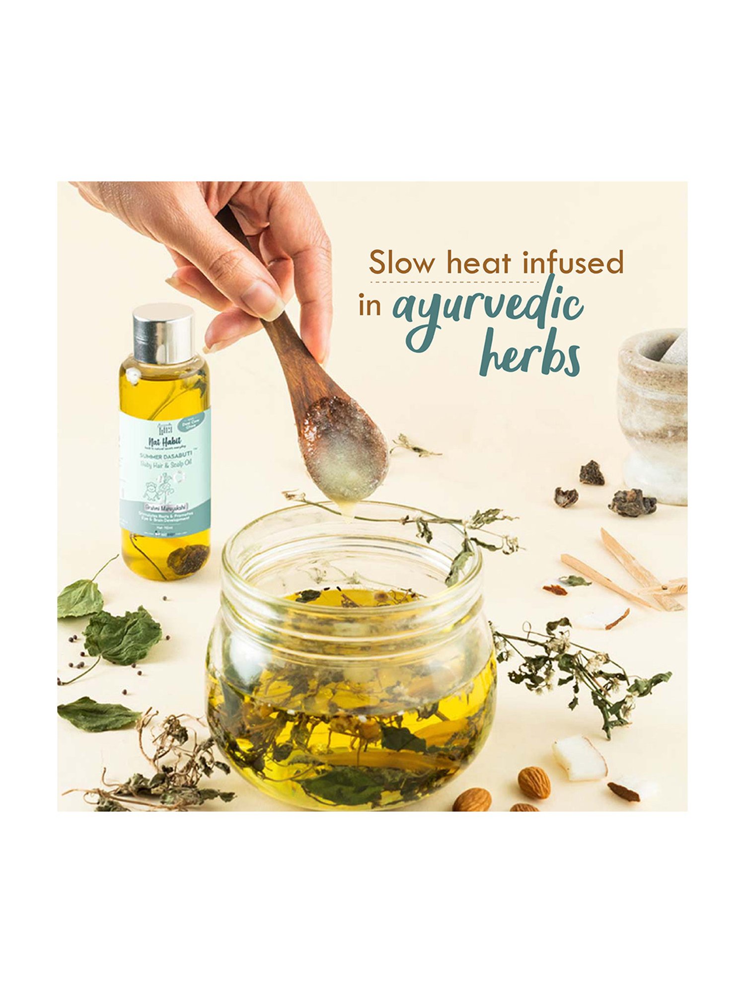 Nat Habit Baby Body Massage Hair and Scalp Oil - Combo