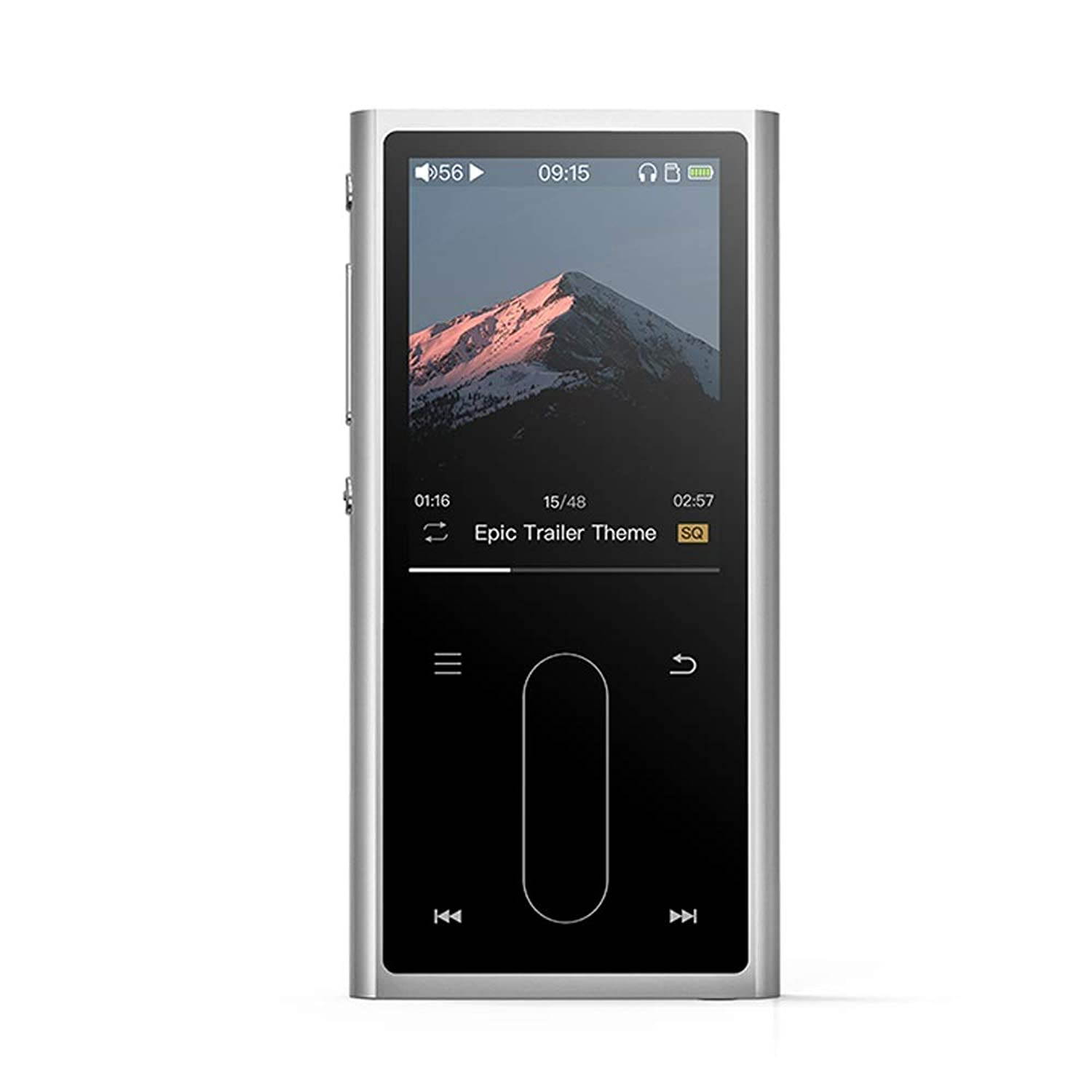 FiiO M3K HiFi Metal Shell MP3 Player with Digital Voice Recorder,24 Hours Playback and Expandable Up to 512GB with Independent Lock & Volume Control,Silver