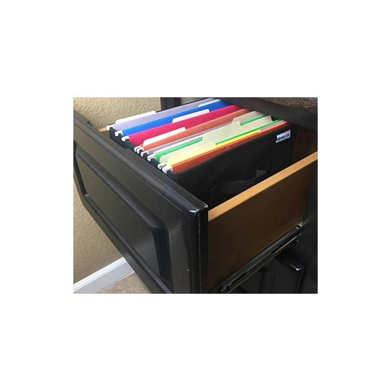 File Storage Box 12.5 x 9.5 x 9.5 Holds Hanging File Folders and Letter Size Files. Fits on Shelf or in Many Drawers.