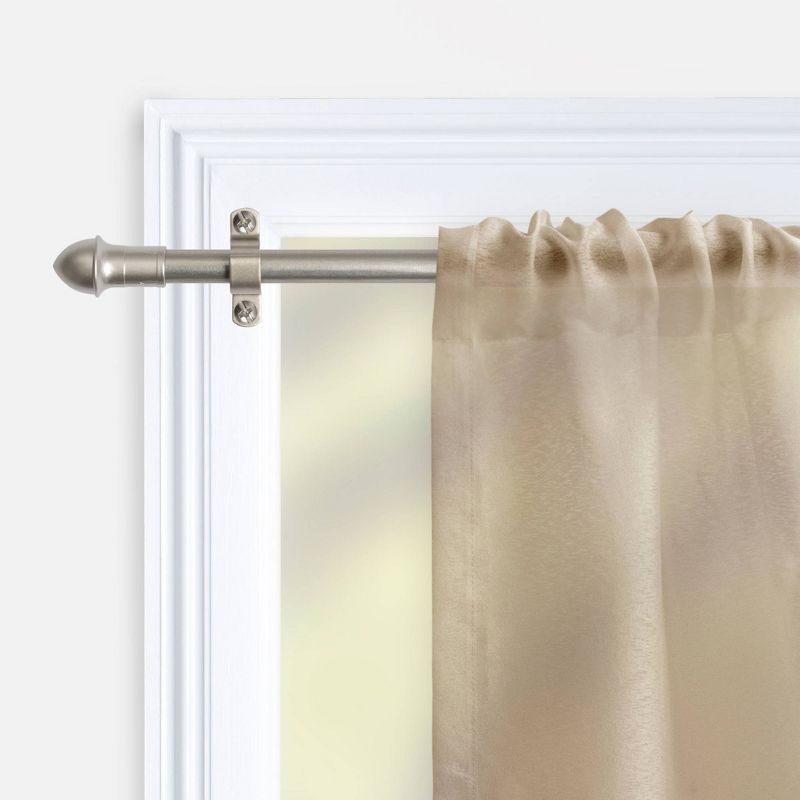 28"-48" Standard Café Curtain Rod Nickel - Room Essentials™