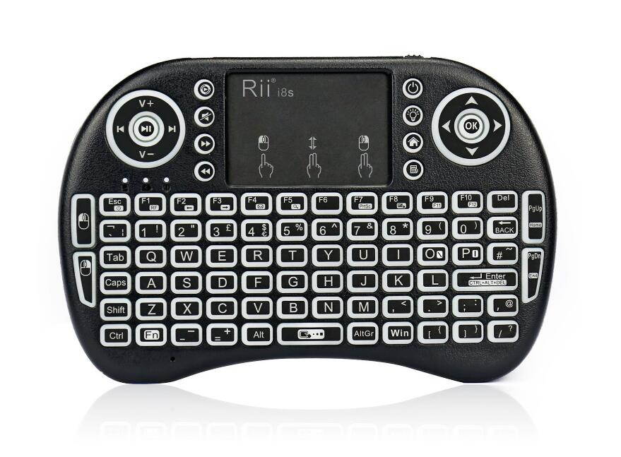 Rii i8s 2.4GHz Mini Wireless Keyboard with Touchpad Mouse, LED Backlit