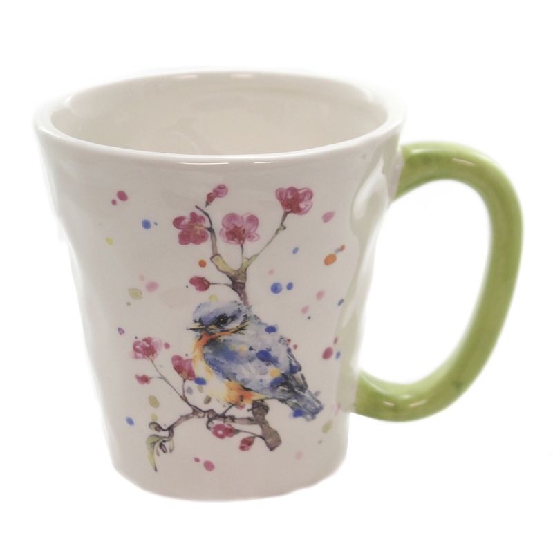 Tabletop 4.5" Bird And Cherry Blossom Mug Springtime Blue Bird Boston International  -  Drinkware